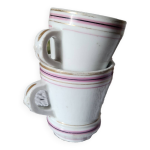 2 tasses à café brulot de barware lourd taille demi - tasse de la fin des années 1800. ustensiles blancs ... 2 tasses à café brulot de barware lourd taille demi - tasse de la fin des années 1800. ustensiles blancs ...