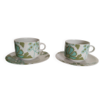 2 tasses à café / thé en porcelaine , villeroy et boch, modèle scarlett 2 tasses à café / thé en porcelaine , villeroy et boch, modèle scarlett