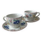 2 tasses et sous - tasses churchill fleurs rosetta