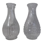 2 vases en verre moul vintage annes 50