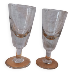 2 verres anciens mazagrans caf ou verres  absinthe