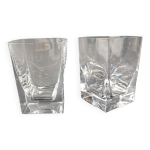 2 verres  whisky en cristal de svres, modle keos