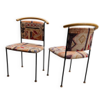 2 x chaises d'appoint / de bureau italiennes vintage des années 1980 2 x chaises d'appoint / de bureau italiennes vintage des années 1980