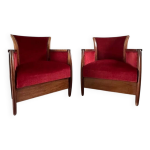 2 x fauteuils club art nouveau. 2 x fauteuils club art nouveau.