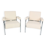 2x fauteuil wagon fumoir lc 13 le corbusier, 1931