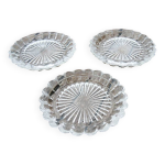 3 anciens dessous de bouteille en cristal