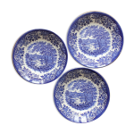 3 assiettes calottes en faïence anglaise broadhurst staffordshire 3 assiettes calottes en faïence anglaise broadhurst staffordshire