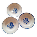 3 assiettes creuses digoin sarreguemines mod�le simone