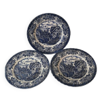 3 assiettes  dessert grindley royal tudor merrie olde england