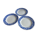 3 assiettes digoin sarreguemines modle floral
