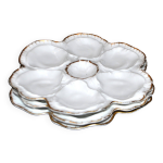 3 assiettes � hu�tre en porcelaine de limoges