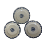 3 assiettes plates de gien modle montmorency