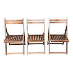 3 chaises scandinaves pliables cannes 1950