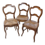 3 chaises style louis philippe