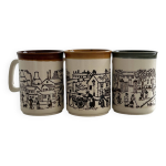 3 mugs tasses anglaises staffordshire. 3 mugs tasses anglaises staffordshire.