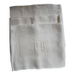 3 petites nappes anciennes initiales brod�es pb