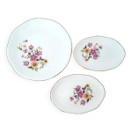 3 plats en faïence de gien vintage 70 modèle fleuri 3 plats en faïence de gien vintage 70 modèle fleuri