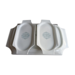 3 plats de service jammet - seignolles en porcelaine de limoges. parabole, dcor turku