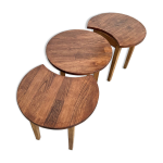 3 tables basses demi - lune, danemark, années 60 3 tables basses demi - lune, danemark, années 60