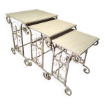 3 tables gigognes en fer