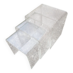 3 tables gigognes en plexiglas