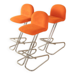 3 tabourets de bar, space age