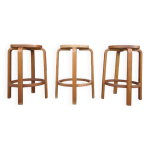 3 tabourets vintage style alvar aalto