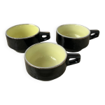 3 tasses caf bistrot sals france noir & jaune