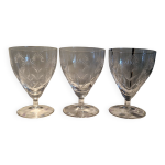3 verres anciens en cristal taillé villeroy et boch 3 verres anciens en cristal taillé villeroy et boch