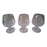 3 verres ballons  cognac en cristal