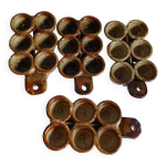 4 anciens polons  escargots en grs  6 godets total de 24 godets