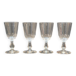 4 anciens verres a vin en cristal taill� baccarat ? saint louis ?