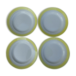 4 anciennes assiettes plates gien