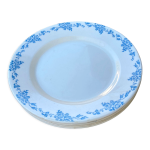 4 assiettes anciennes à décor de guirlandes de fleurs bleues - faiencerie des rochers 4 assiettes anciennes à décor de guirlandes de fleurs bleues - faiencerie des rochers