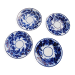 4 assiettes anciennes de sarreguemines opaques