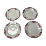 4 assiettes cranord  fleurs