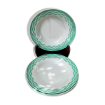 4 assiettes creuses digoin sarreguemines