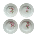 4 assiettes creuses vintage kahla motif roses 4 assiettes creuses vintage kahla motif roses