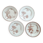 4 assiettes dpareilles terre de fer