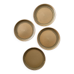 4 assiettes a dessert cramique atelier d'art sarreguemines, france 1970