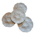 4 assiettes  huitres branches