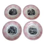 4 assiettes parlantes sarreguemines les saintes et saints