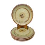 4 assiettes plates en grs
