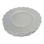 4 assiettes plates en porcelaine blanche 4 assiettes plates en porcelaine blanche