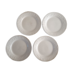 4 assiettes terre de fer sarreguemines