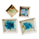 4 assiettes vintage grs