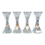 4 bougeoirs en cristal villeroy & boch