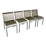 4 chaises en aluminium design italien des années 90 calligaris italy 4 chaises en aluminium design italien des années 90 calligaris italy