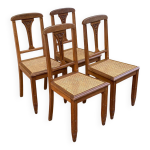 4 chaises art dco chne massif cannes 1950