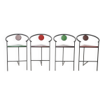4 chaises de bar style memphis, 1980